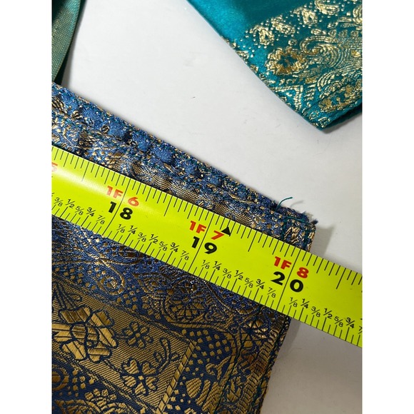 Blue Purple Sari Saree Indian Ethnic Party Bollywood Dress Poshak-e-kas L (READ) - Picture 10 of 11